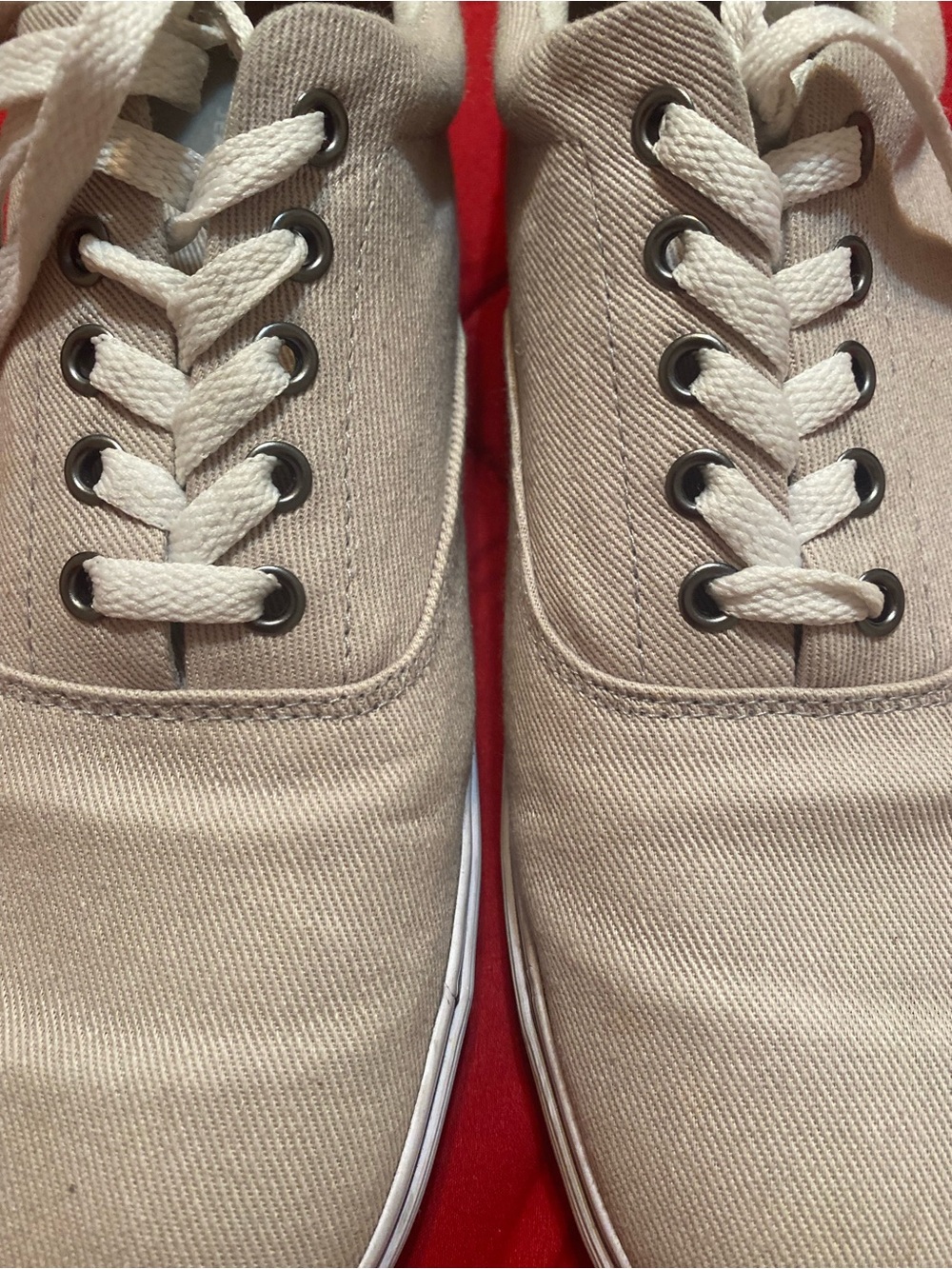 Arizona Jean Company White Canvas Low-Top Sneaker lace up size 11 men